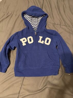 Polo by Ralph Lauren Kids Navy Hooded Pullover Sweatshirt 2T